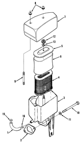 Air Cleaner-612-Z Diagram and Parts List for  Toro Lawn Tractor