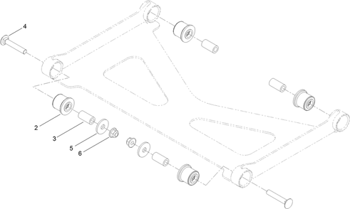 Deck Strut Assembly Diagram and Parts List for 400000000-402099999 Toro Lawn Tractor