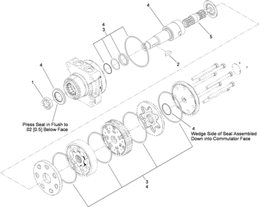 Hydraulic Wheel Motor Diagram and Parts List for (290000001-290999999)(2009) Toro Lawn Mower