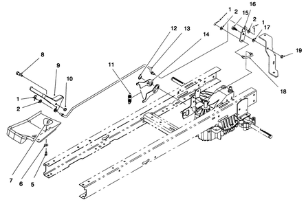 Speed Control Assembly Diagram and Parts List for 6900001 - 6999999 Toro Lawn Tractor