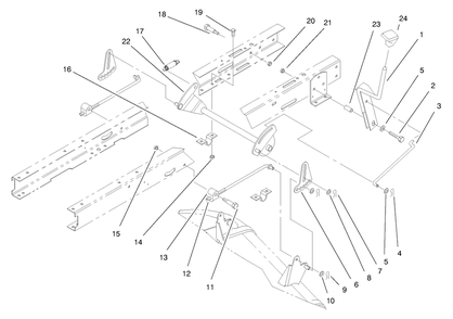 Height Of Cut Assembly Diagram and Parts List for 8900001 - 8999999 Toro Lawn Tractor