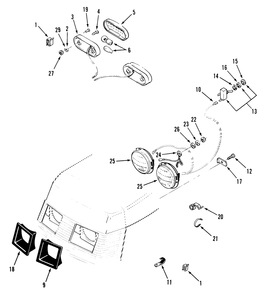 Electrical System Diagram and Parts List for 2000001 - 2999999 Toro Lawn Tractor