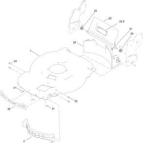 Housing Assembly Diagram and Parts List for 411998892 - 999999999 Toro Lawn Mower