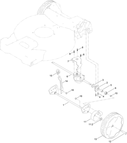 Rear Wheel And Height-Of-Cut Assembly Diagram and Parts List for 400000000 - 999999999 Toro Lawn Mower