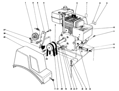 Engine Assembly Diagram and Parts List for 4000001 - 4999999 Toro Snow Blower