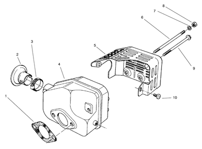 Muffler Assembly (Model No. 47pt7-7) Diagram and Parts List for 8900001 - 8999999 Toro Lawn Mower