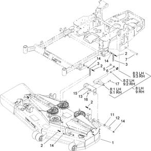 Part Location Diagram of 93-2877 Toro BUSHING