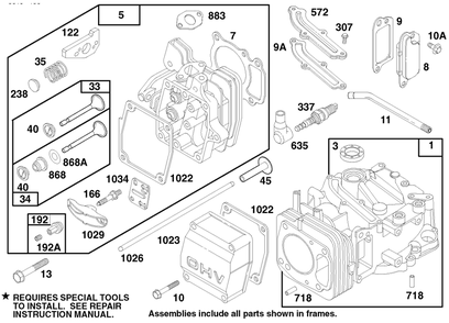 Engine Gts 150 (Model No. 20482 Only) Diagram and Parts List for 790000001 - 799999999 Toro Lawn Mower