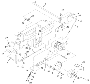 Brake And Wheel Hub Assembly Diagram and Parts List for (210000001-210999999)(2001) Toro Lawn Mower