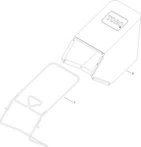 Grass Bag And Frame Assembly Diagram and Parts List for 400000000 - 999999999 Toro Lawn Mower