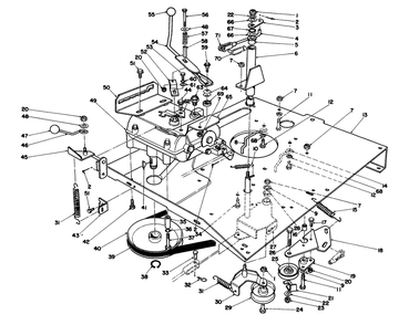 Transmission & Linkage Assembly Diagram and Parts List for 8000001 - 8999999 Toro Lawn Tractor