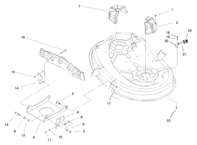 Suspension Assembly (38" Cutting Unit) Diagram and Parts List for 7900001 - 7999999 Toro Lawn Tractor