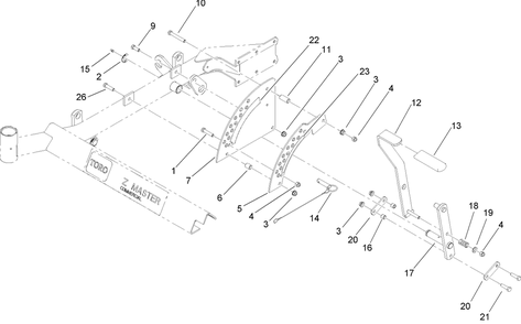 Height-Of-Cut Assembly Diagram and Parts List for (270000001-270002000)(2007) Toro Lawn Mower