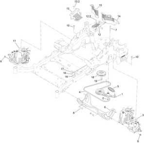 Hydraulic Drive Assembly Diagram and Parts List for 406397843-999999999 Toro Lawn Mower