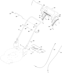 Handle Assembly Diagram and Parts List for 409000000 - 411852566 Toro Lawn Mower