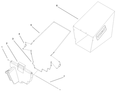 Bagging Assembly Diagram and Parts List for 9900001 - 9999999 Toro Lawn Mower