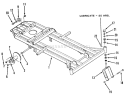 Frame, Rear Hub And Front Wheel Fork Diagram and Parts List for 1986 Toro Lawn Tractor