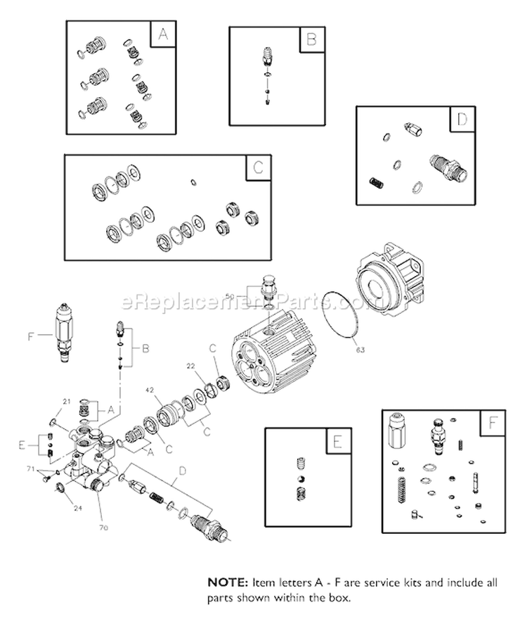 Page A Diagram and Parts List for  Troy-Bilt Pressure Washer