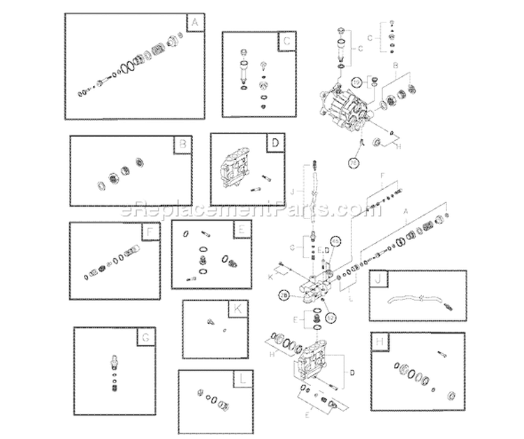 Page B Diagram and Parts List for  Troy-Bilt Pressure Washer