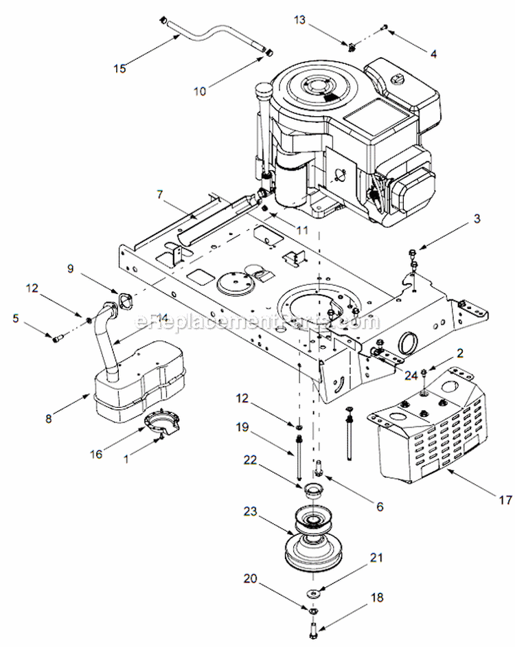 Page A Diagram and Parts List for  Troy-Bilt Lawn Tractor