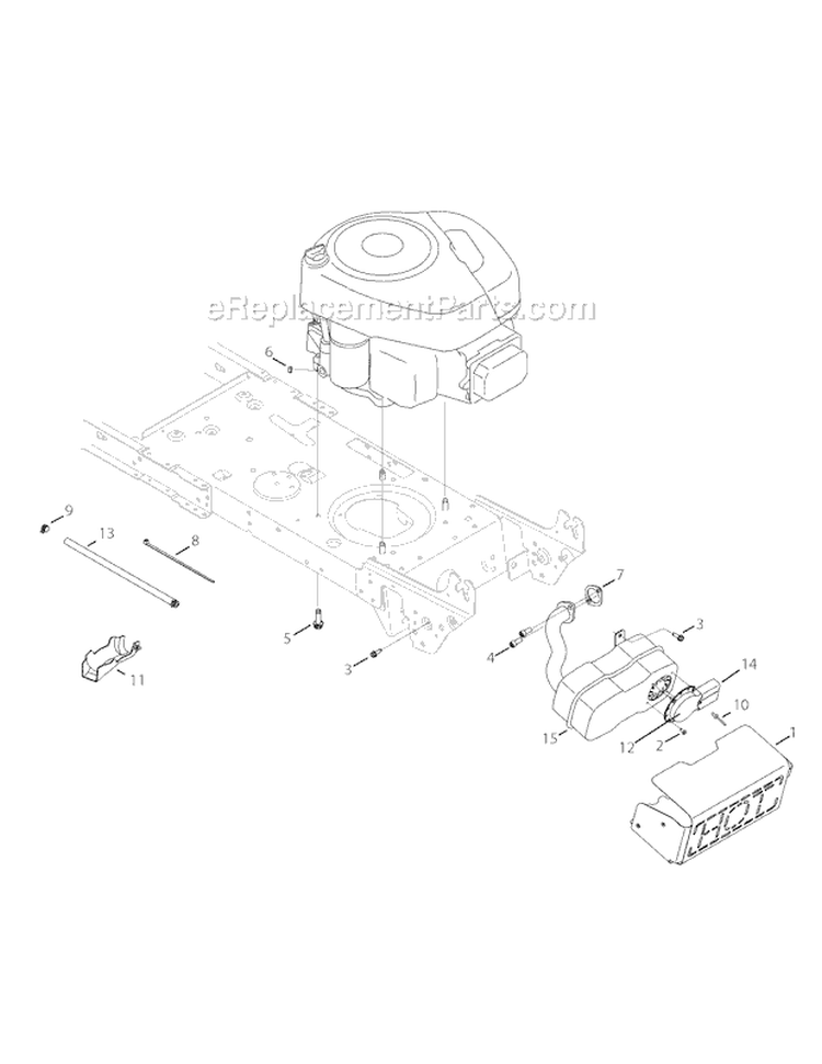 Engine Accessories Diagram and Parts List for Pony -2008 Troy-Bilt Lawn Tractor