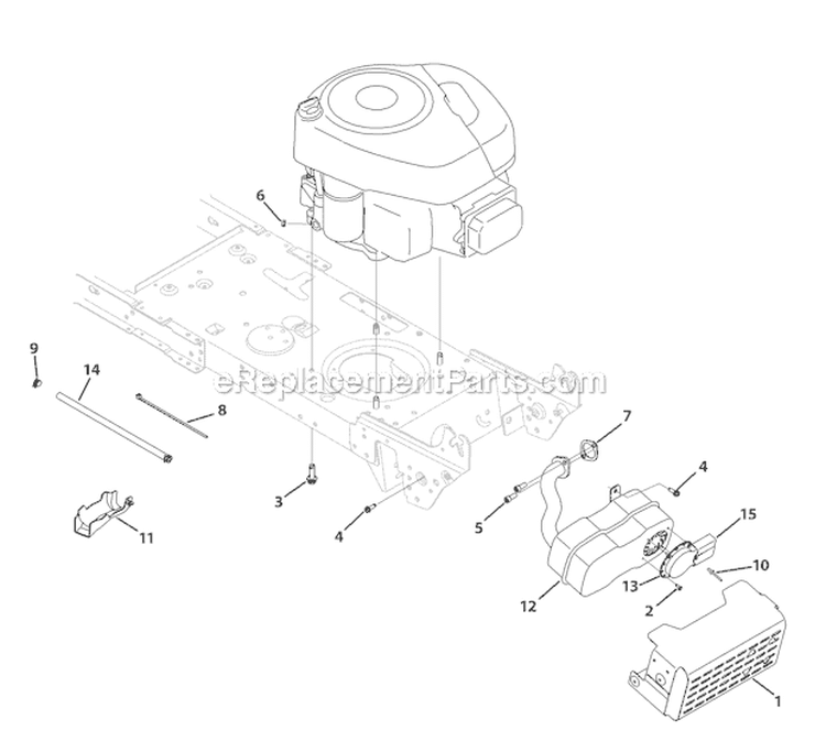 Page B Diagram and Parts List for Pony -2010 Troy-Bilt Lawn Tractor