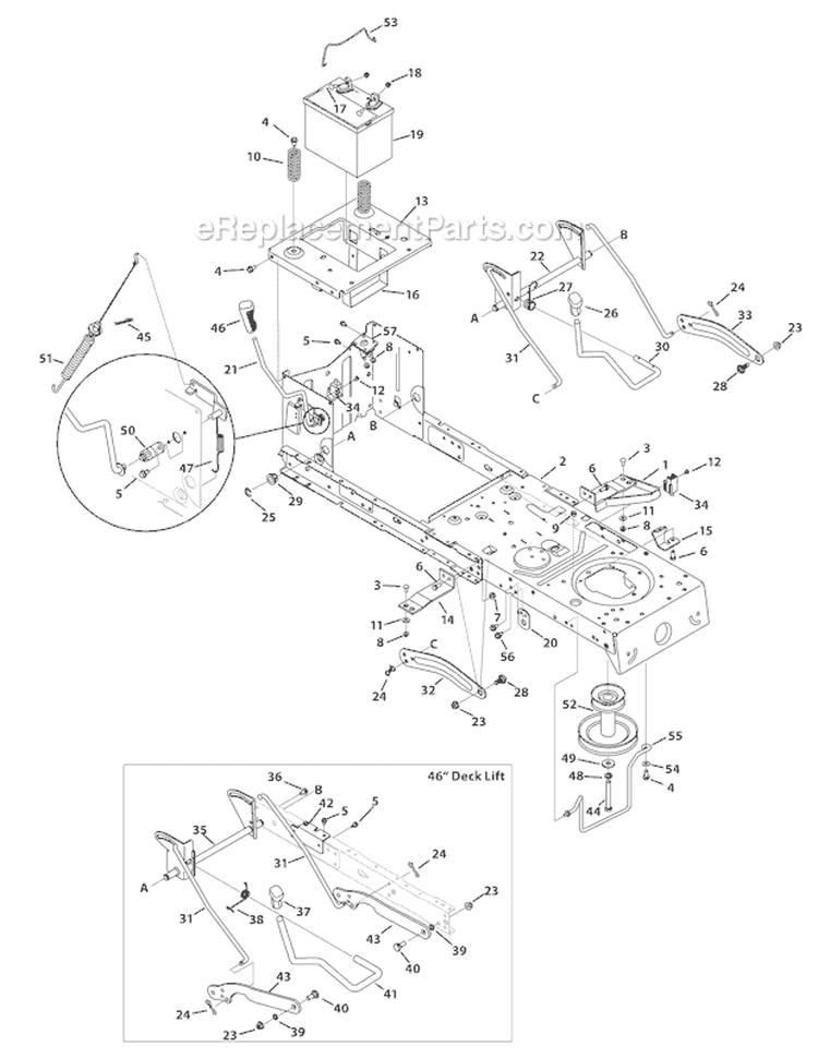 Page C Diagram and Parts List for Bronco -2010 Troy-Bilt