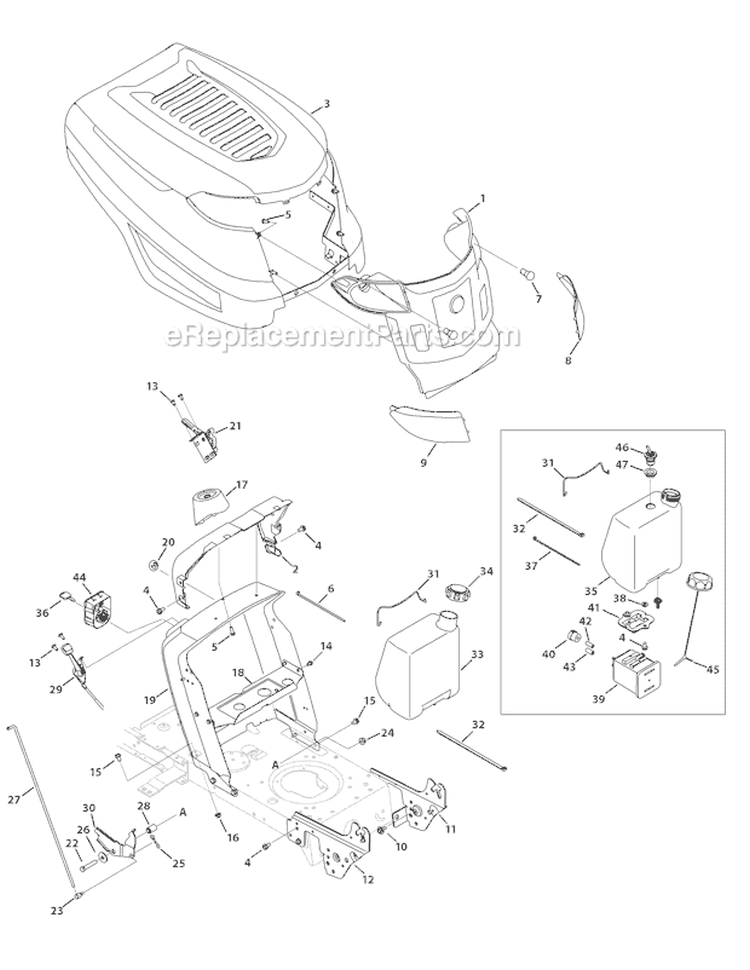 Page D Diagram and Parts List for Bronco -2010 Troy-Bilt