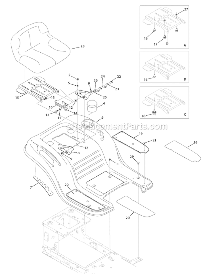 Page G Diagram and Parts List for Bronco -2010 Troy-Bilt