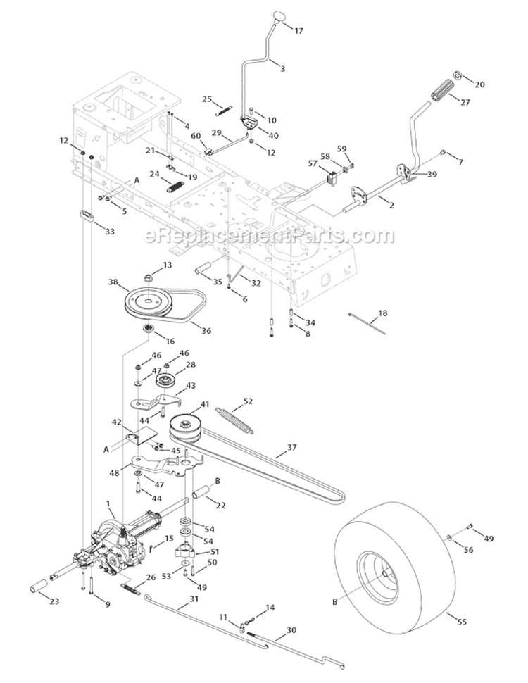 Page A Diagram and Parts List for Pony -2010 Troy-Bilt Lawn Tractor