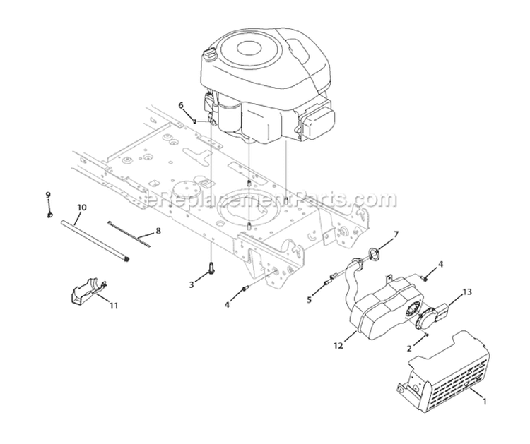 Page B Diagram and Parts List for Pony -2011 Troy-Bilt Lawn Tractor