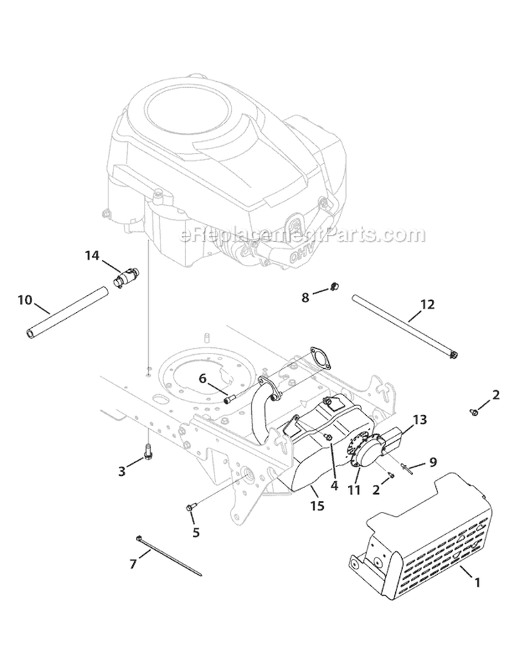 Page B Diagram and Parts List for Bronco -2010 Troy-Bilt Lawn Tractor