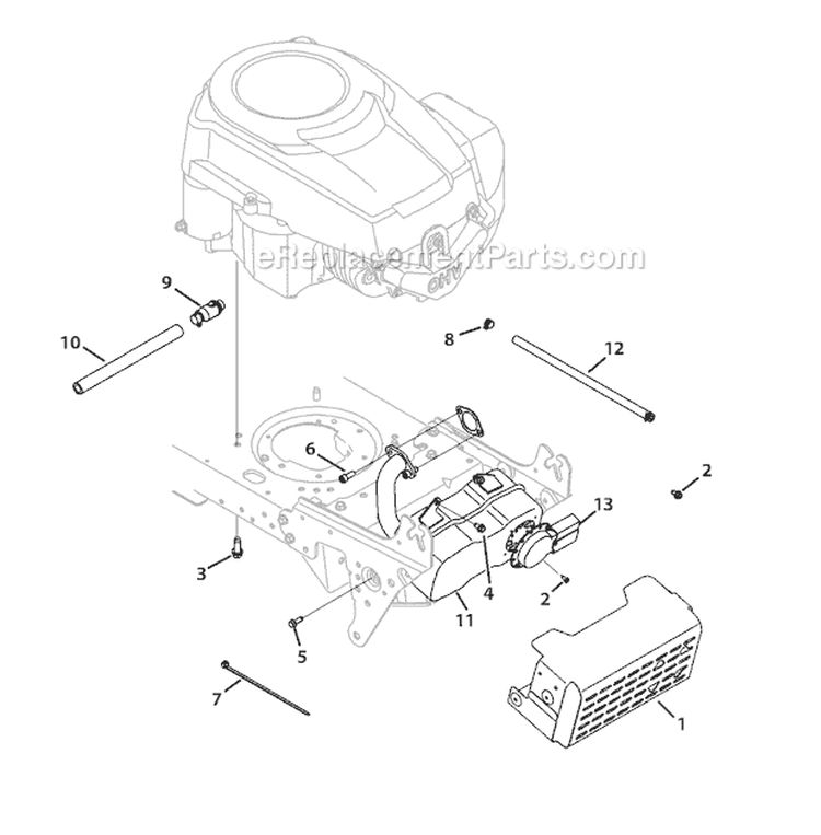 Page B Diagram and Parts List for Bronco -2011 Troy-Bilt Lawn Tractor