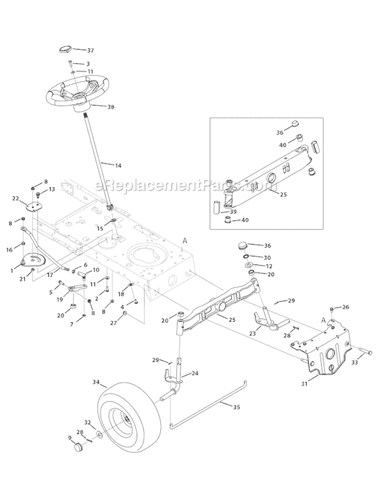 Page G Diagram and Parts List for Horse -2010 Troy-Bilt Lawn Tractor