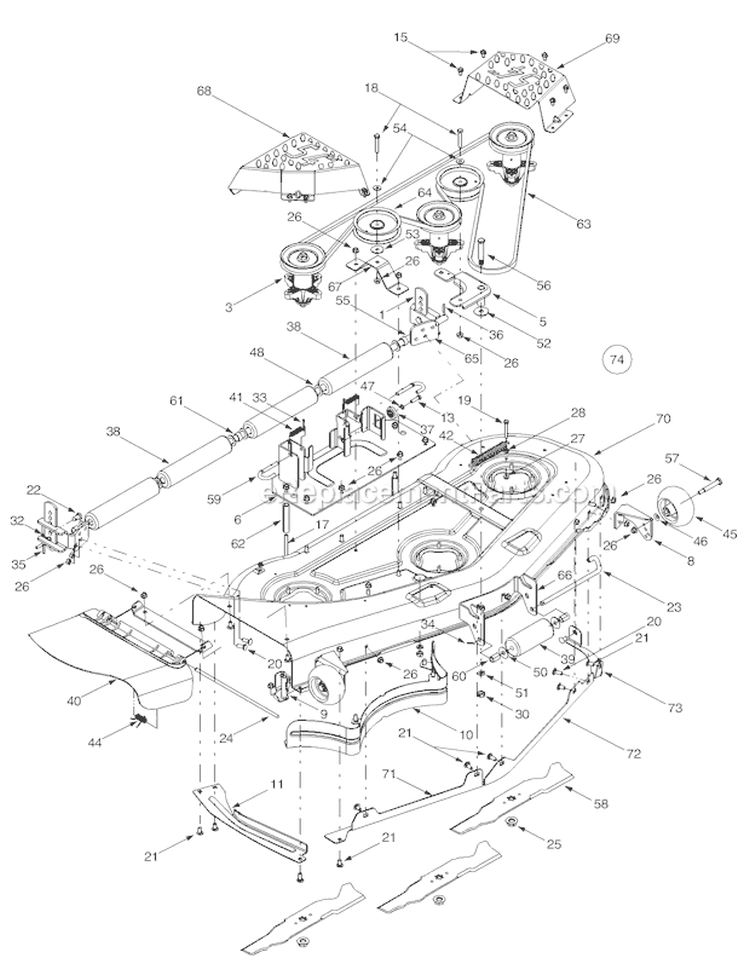 Page A Diagram and Parts List for 2002 Troy-Bilt Lawn Tractor