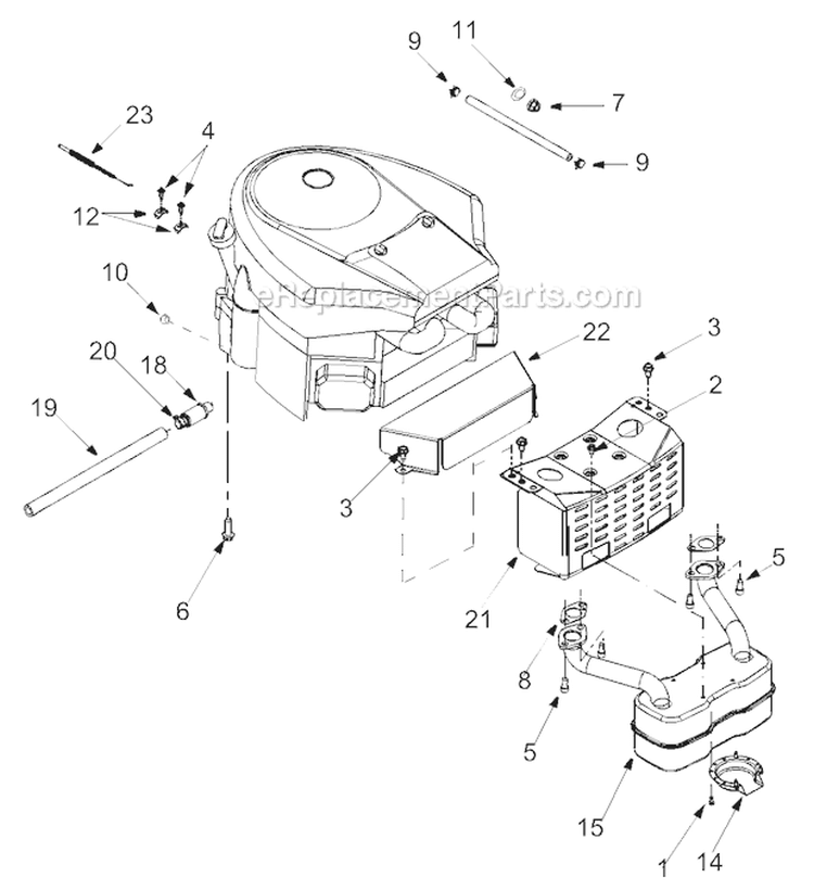Page D Diagram and Parts List for Horse -2004 Troy-Bilt Lawn Tractor