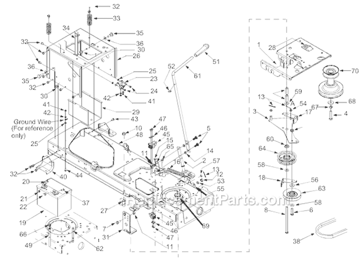 Page G Diagram and Parts List for Horse -2004 Troy-Bilt Lawn Tractor