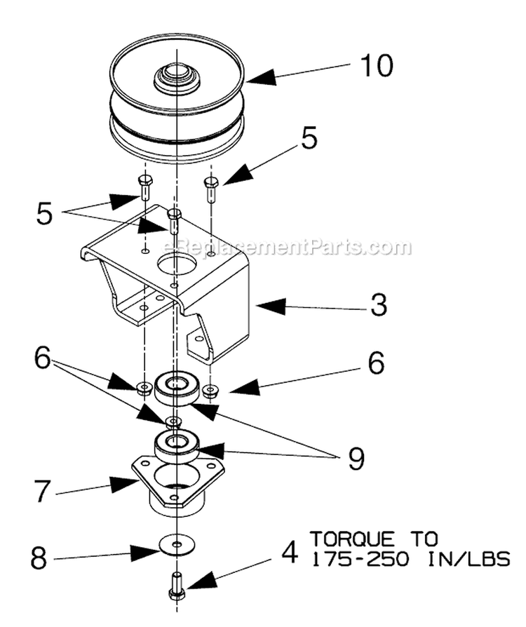 Page L Diagram and Parts List for 2000 Troy-Bilt Lawn Tractor
