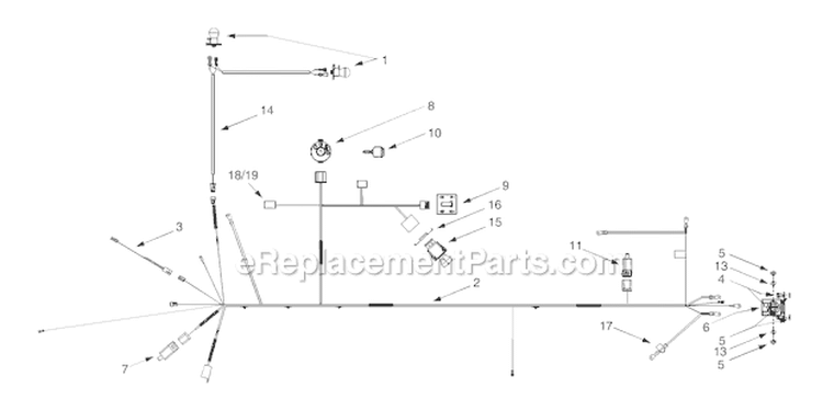 Page E Diagram and Parts List for 2000 Troy-Bilt Lawn Tractor