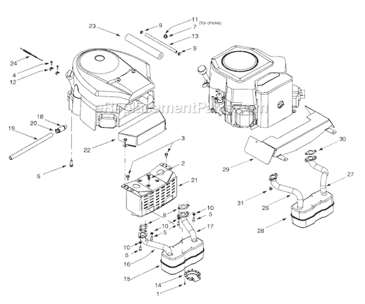 Page D Diagram and Parts List for 2001 Troy-Bilt Lawn Tractor