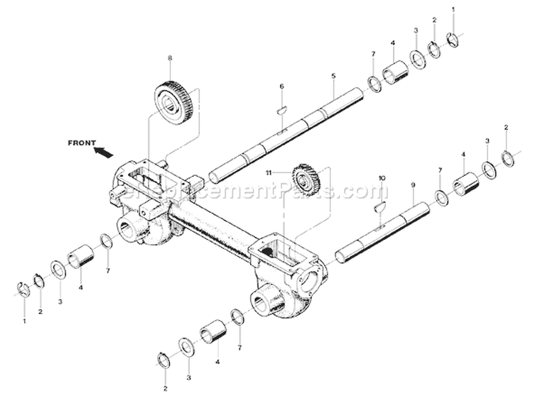 Page F Diagram and Parts List for 2002 Troy-Bilt Tiller