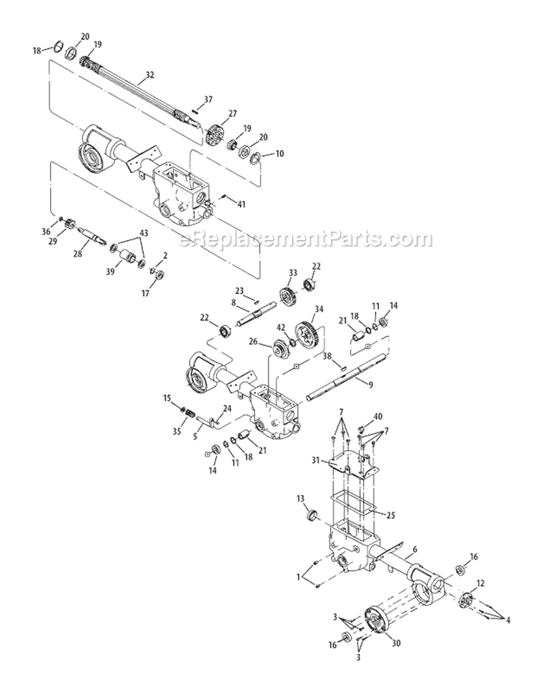 Page D Diagram and Parts List for 2012 Troy-Bilt Tiller