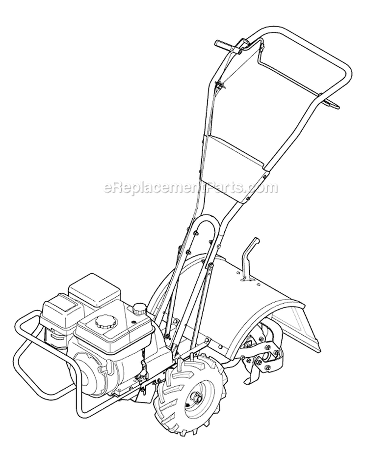 Page E Diagram and Parts List for 2012 Troy-Bilt Tiller