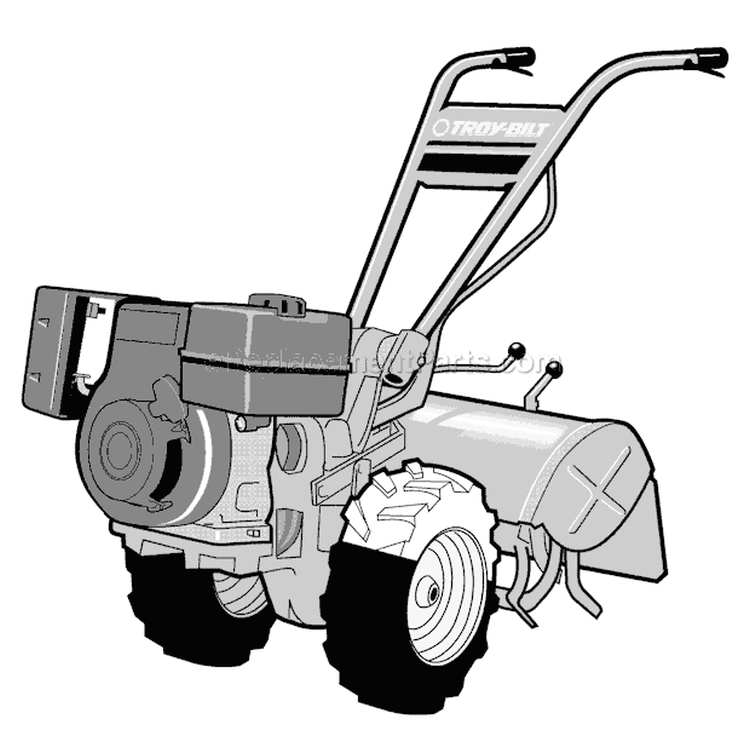 Page K Diagram and Parts List for 2009 Troy-Bilt Tiller