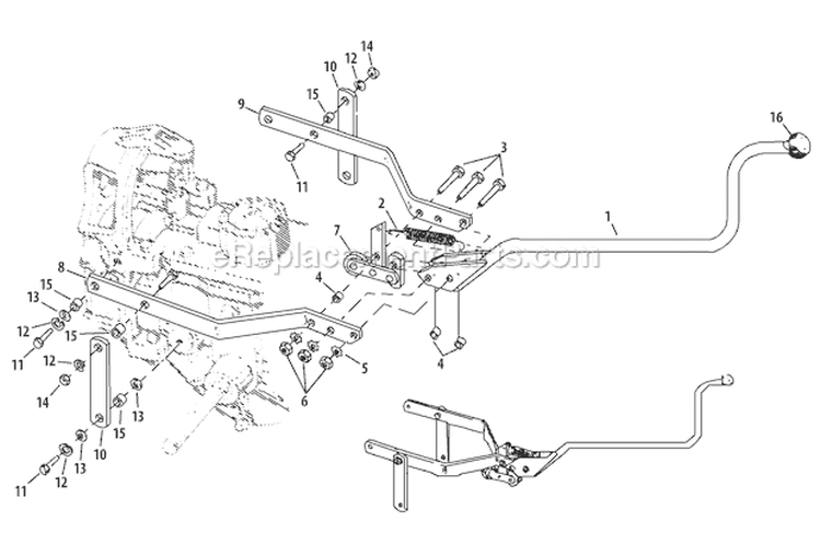 Page B Diagram and Parts List for 2010 Troy-Bilt Tiller
