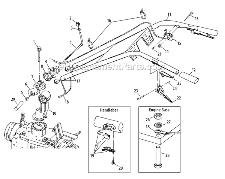 Page G Diagram and Parts List for 2010 Troy-Bilt Tiller