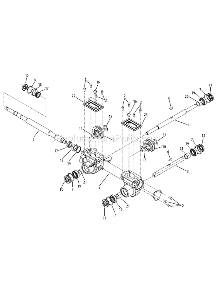Page F Diagram and Parts List for 2008 Troy-Bilt Tiller