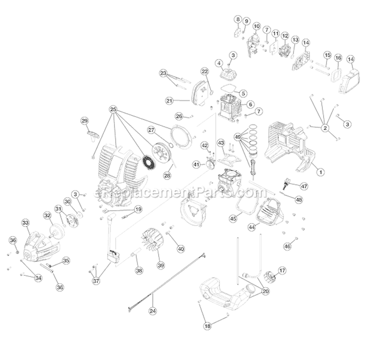 Page A Diagram and Parts List for TB144 -2009 Troy-Bilt Tiller