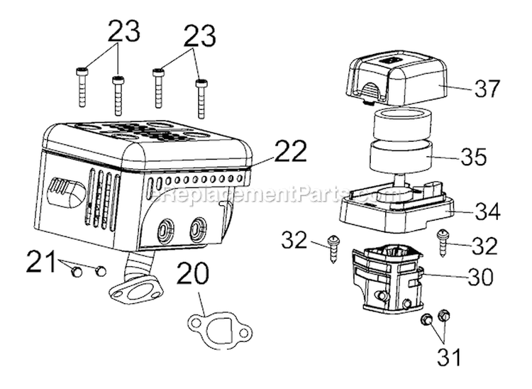 Page A Diagram and Parts List for 2012 Troy-Bilt Tiller