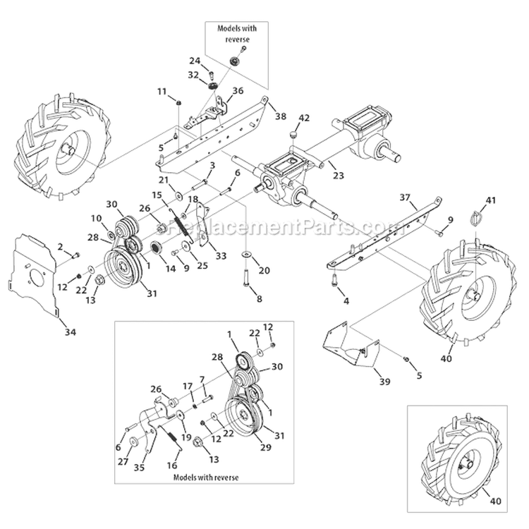 Page G Diagram and Parts List for 2012 Troy-Bilt Tiller